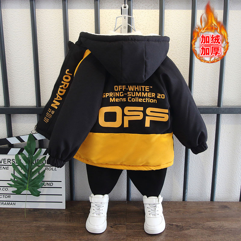 儿童秋冬外套2022新款洋气儿童夹棉衣服女宝宝加绒棉衣棉服冬
