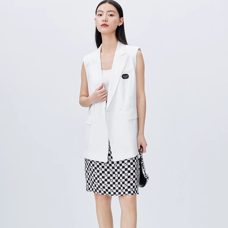 夏季新款轻熟风气质通勤西装马甲背心外套女士-D22207W9729