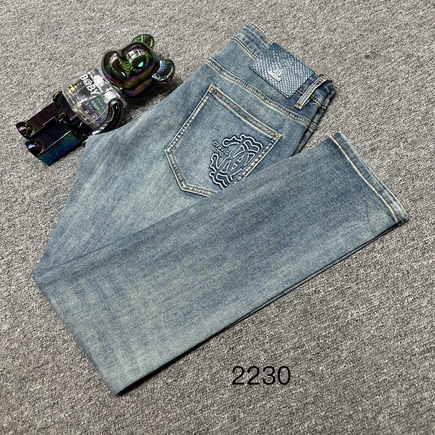 24新款休闲时尚夏季百搭潮流男士修身牛仔裤2230