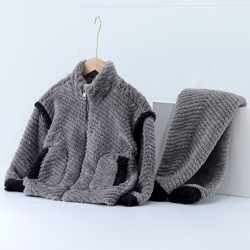 C008儿童亲子装宝宝睡衣家居服舒棉绒保暖内衣一家三口亲子套装