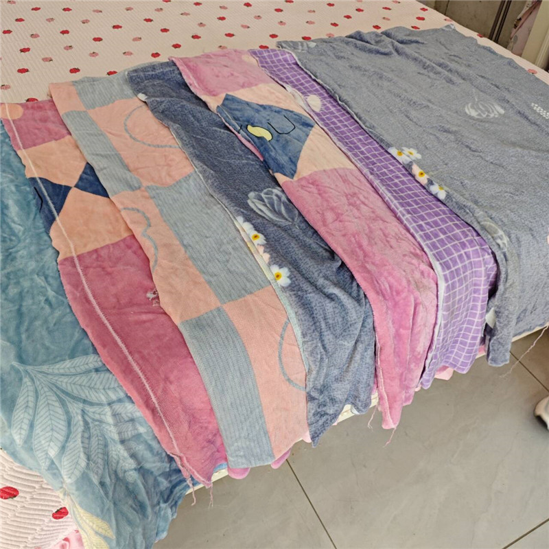 牛奶绒布片花色随机微瑕疵不退换双面加厚三层双层夹棉水晶绒绗缝