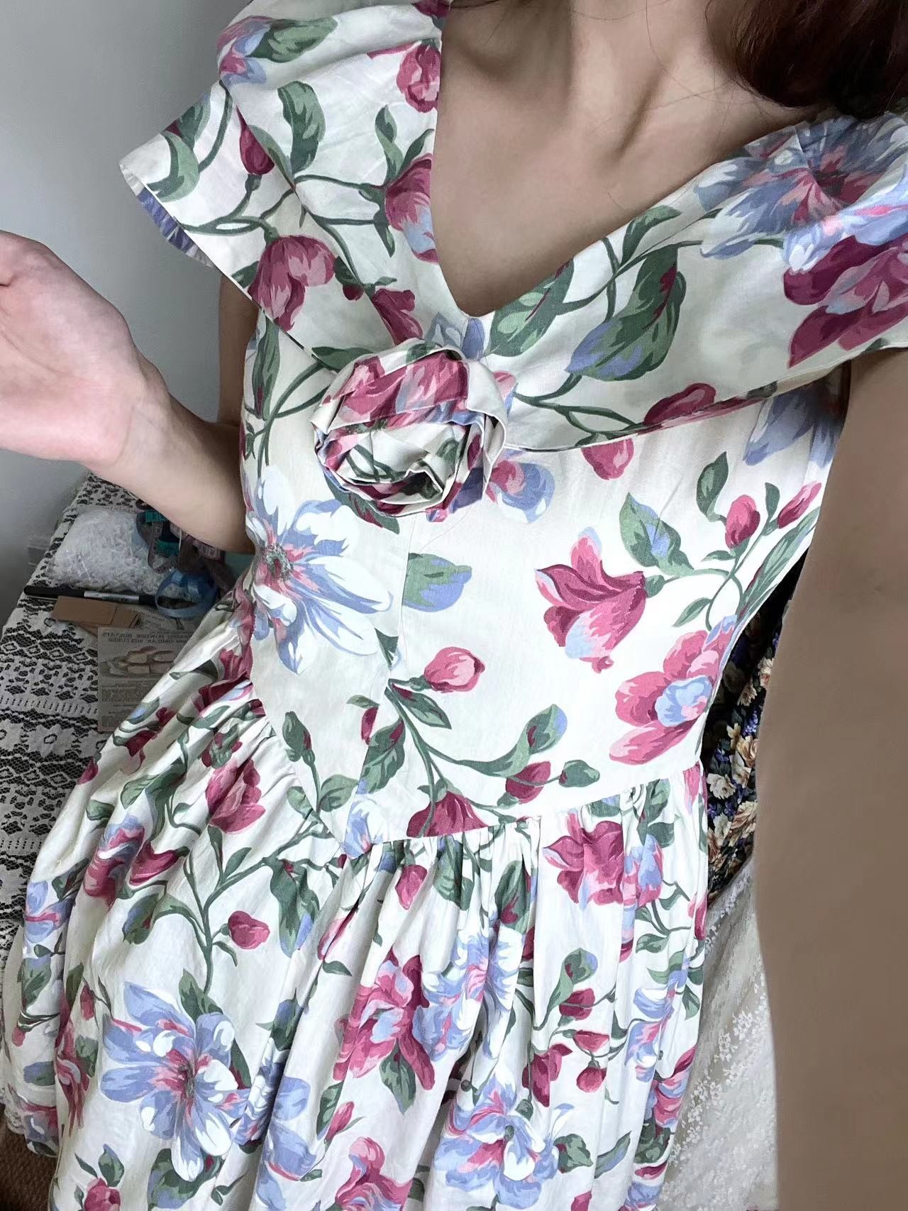 复古vintage古着连衣裙半身裙衬衫时尚浪漫女装连衣裙气质公主