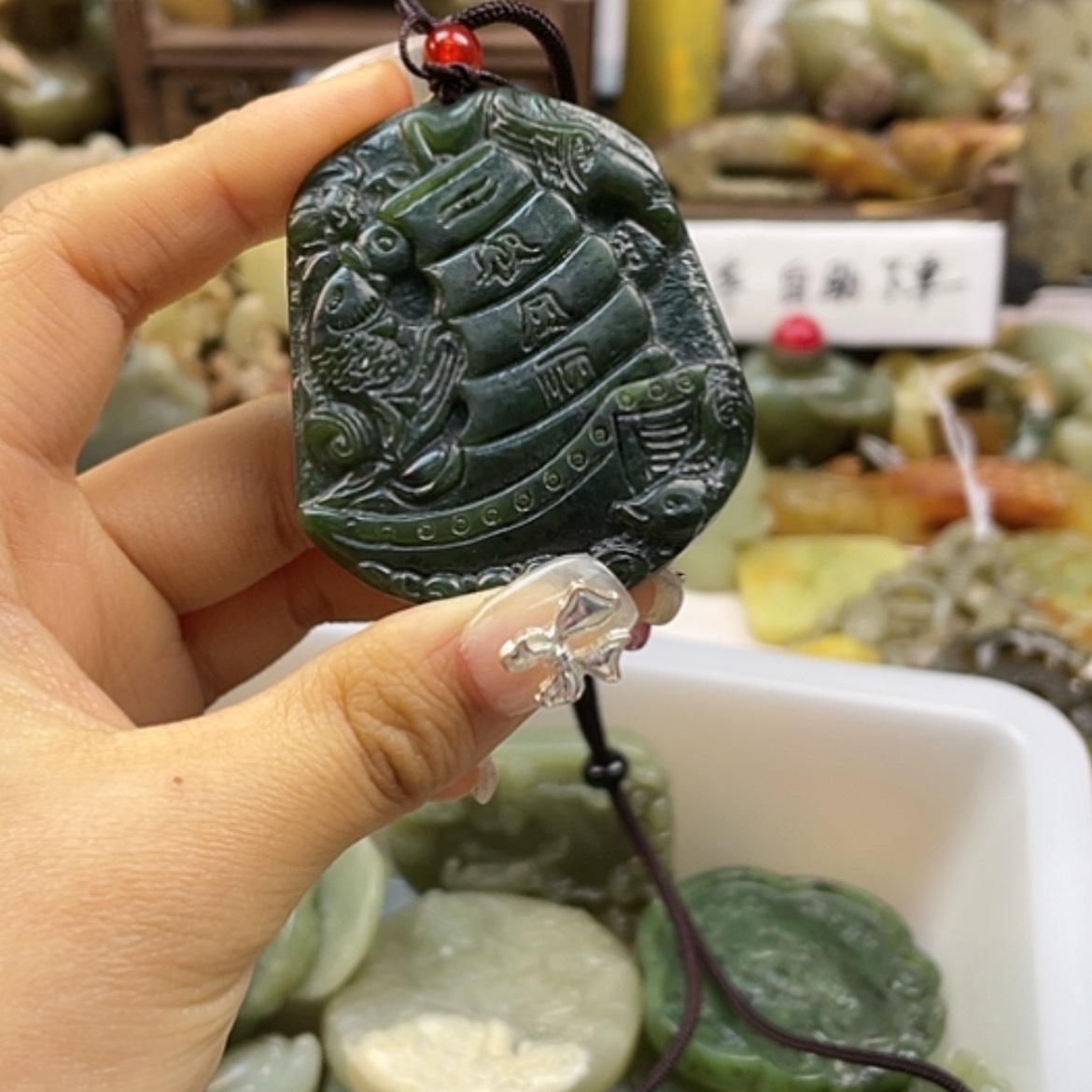 【闪购商品】白玉菩提吊坠19
