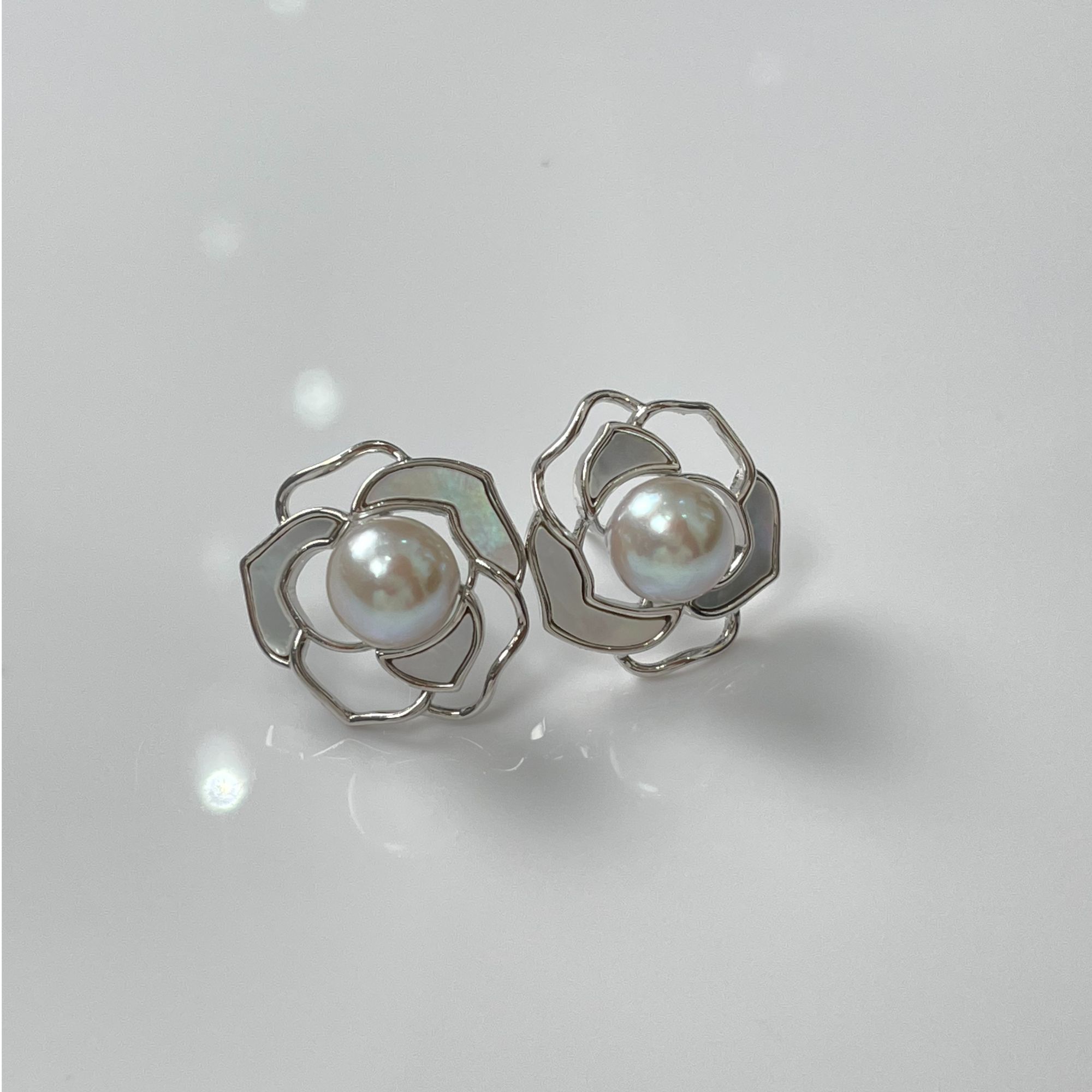 海水珍珠真多麻耳钉多样性发一随机发小香风气质白色轻奢时尚百搭