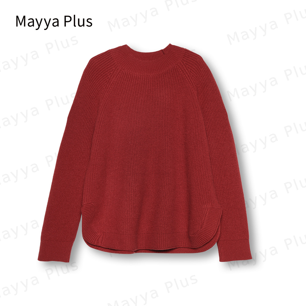 【美式周刊】Mayya Plus时尚新品气质显瘦百搭热力感针织衫32347970