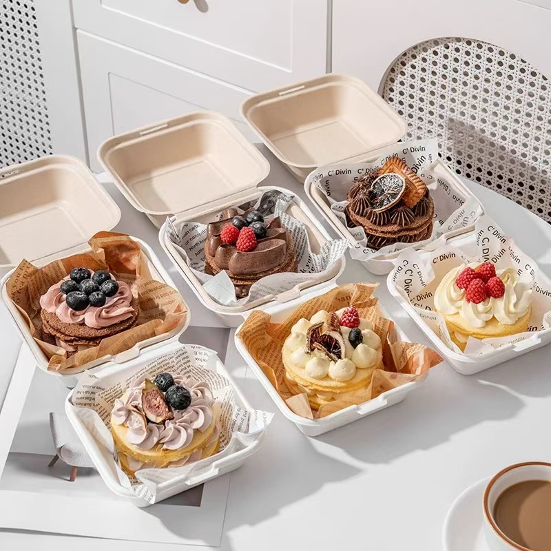 提拉米苏打包盒便当盒一次性蛋糕甜品小盒子烘培三明治汉堡包装盒