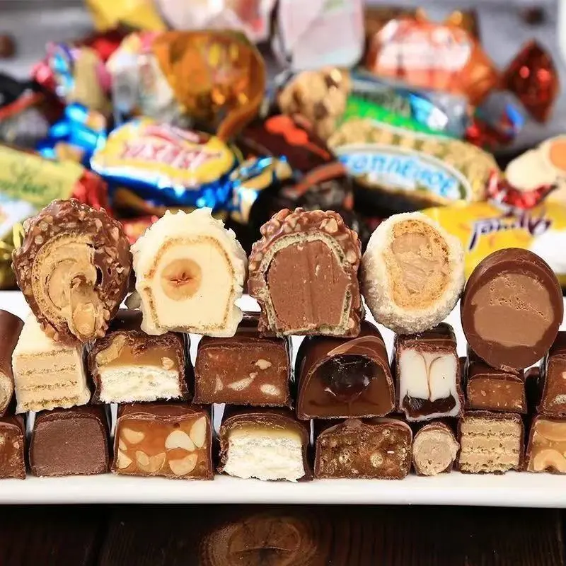 俄罗斯混合糖进口糖果散装夹心巧克力多种口味年货结婚喜糖