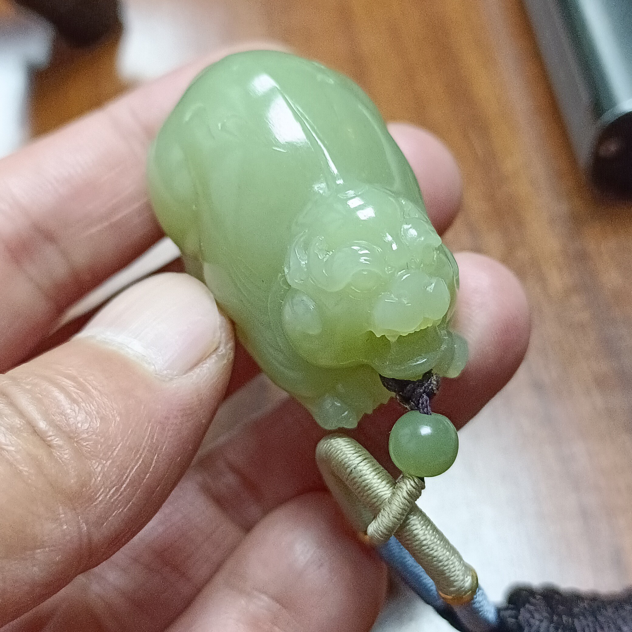 析木绿黄绿精品貔貅，天禄，挂件手把件，精工细作，形态饱满圆润