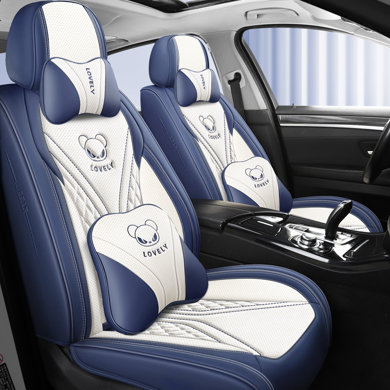 卡通打孔纳帕皮四季通用汽车座垫全皮坐垫