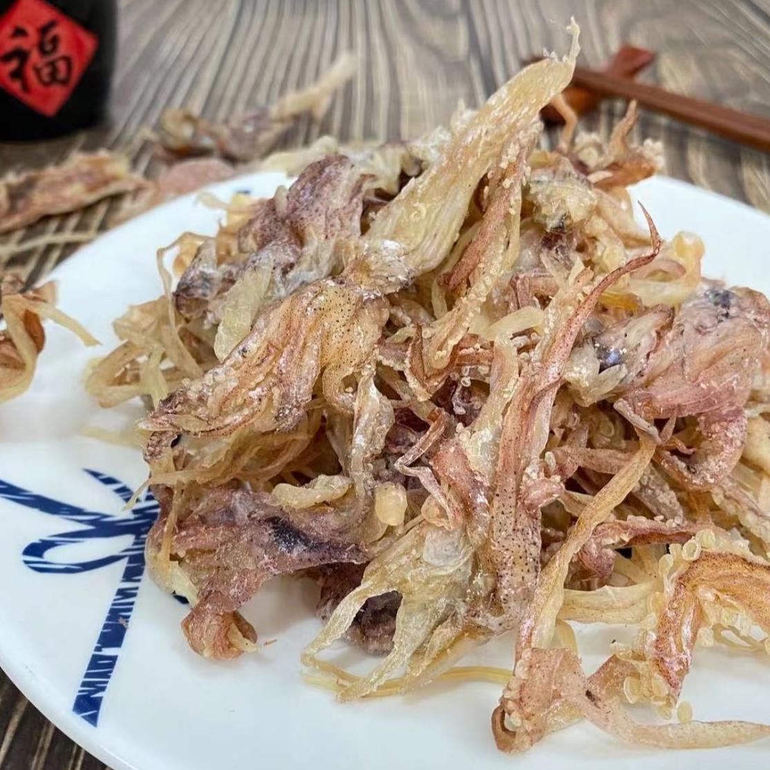 广东渔民自晒鱿鱼须海味干货鱿鱼头500g炒菜