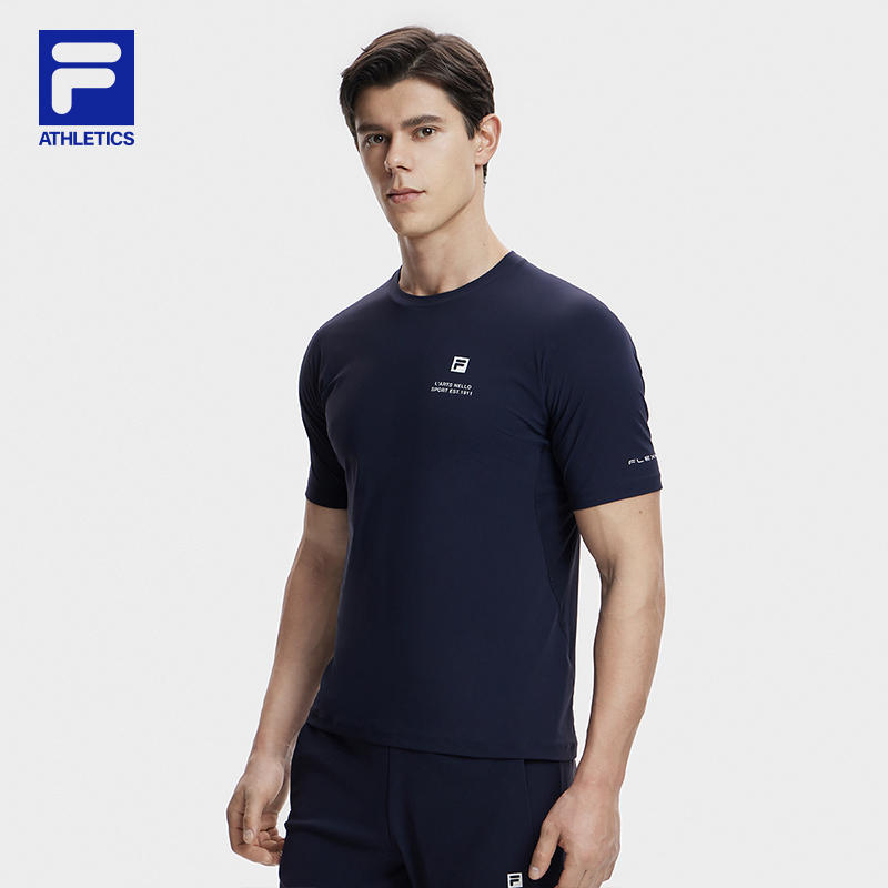 FILA斐乐短袖【618爆款大额补贴】运动男装时尚运动弹力短袖A11M4
