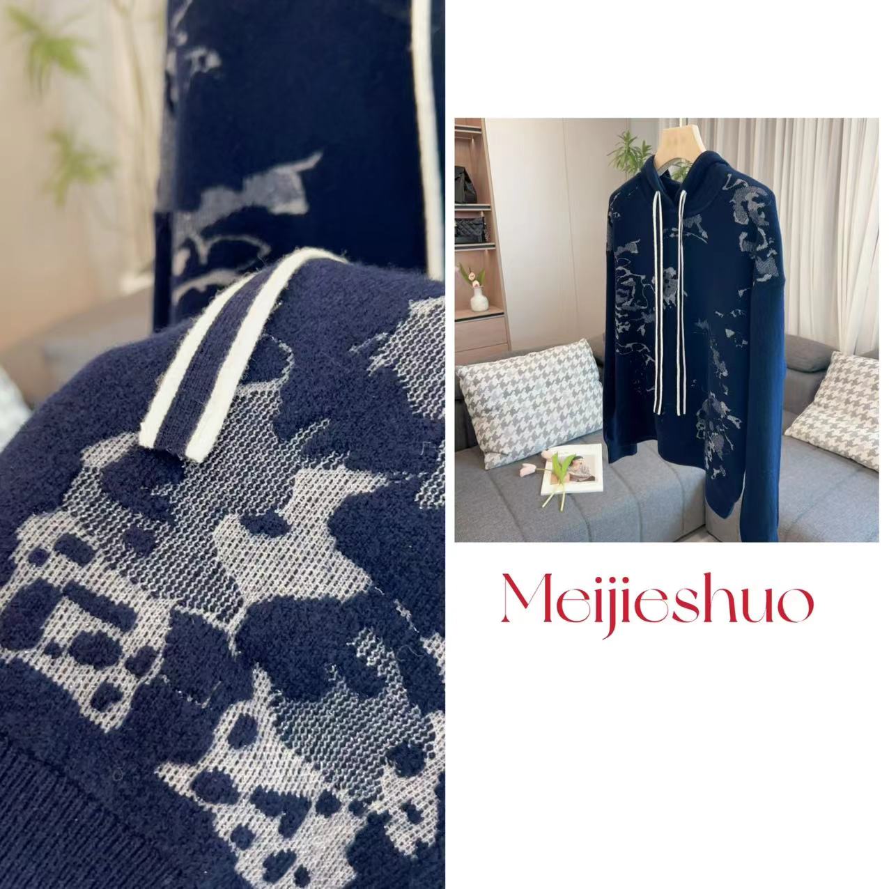 【美姐说】女连帽羊毛衫92402