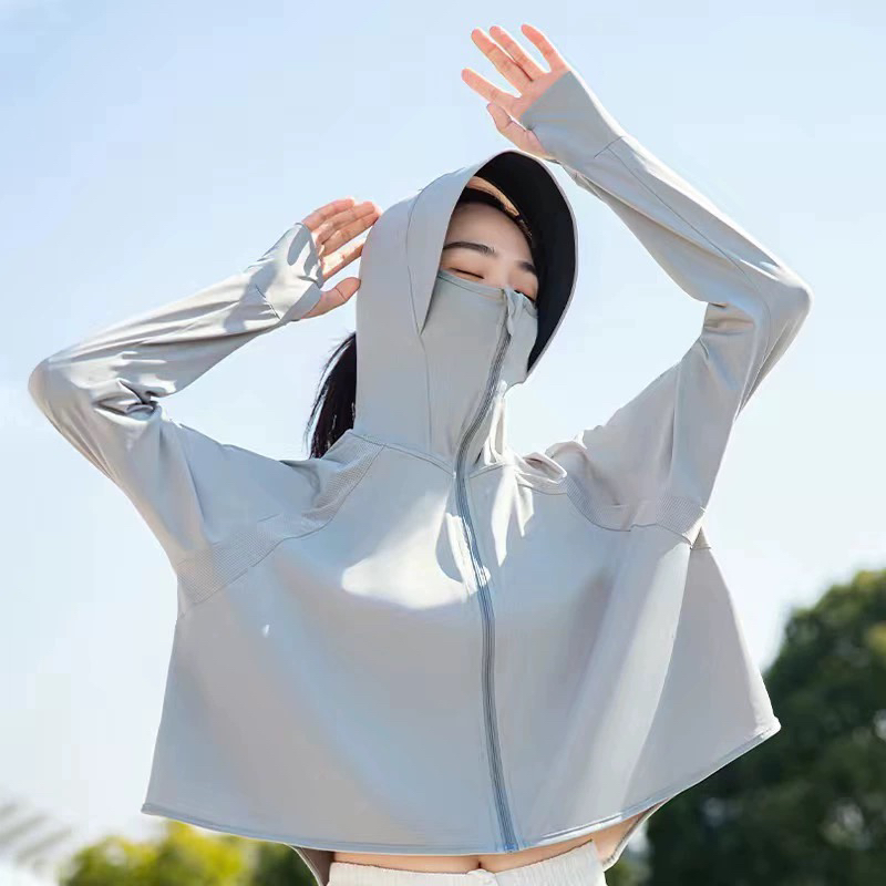 女士夏款外套长袖夏季透气斗篷短款