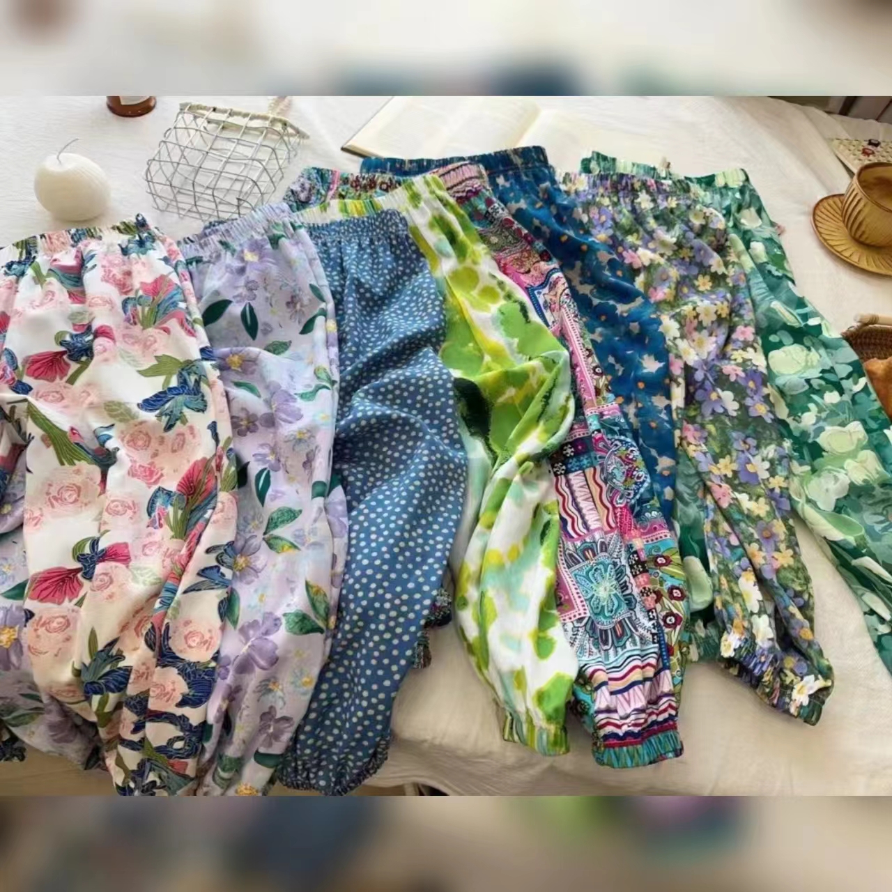 女童夏季碎花凉凉防蚊裤