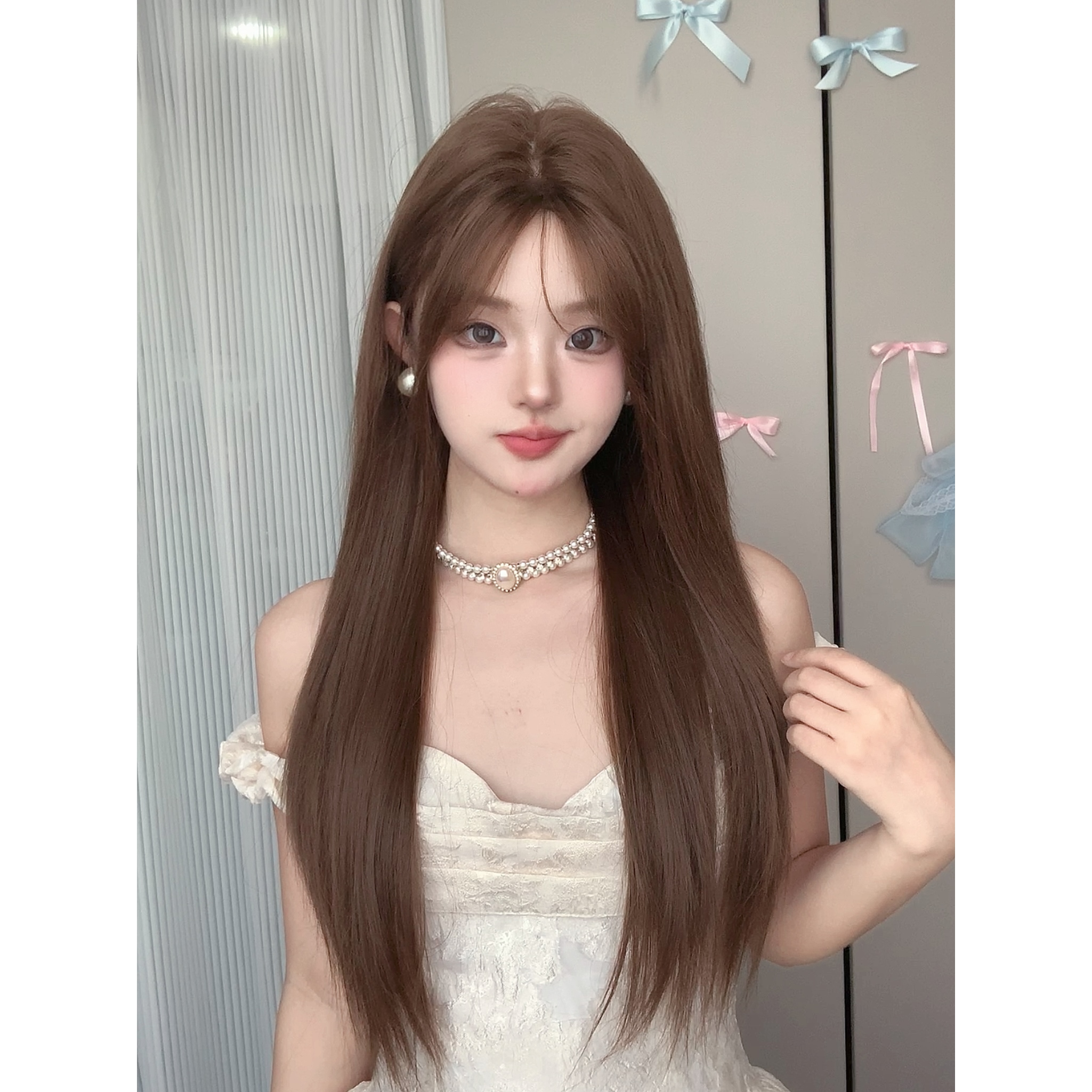 梦露丝假发【戴文青木】许妍同款发色中分网红超美长直发混血感透气