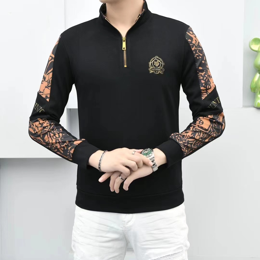 LIANG袖子拼接立领卫衣