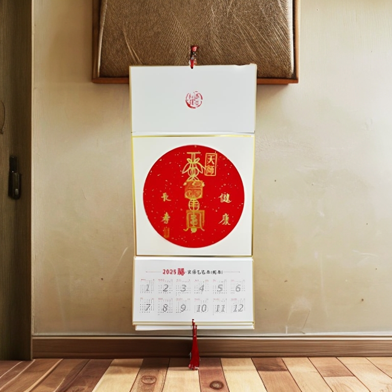 2025年宣纸挂历蛇年新款国画