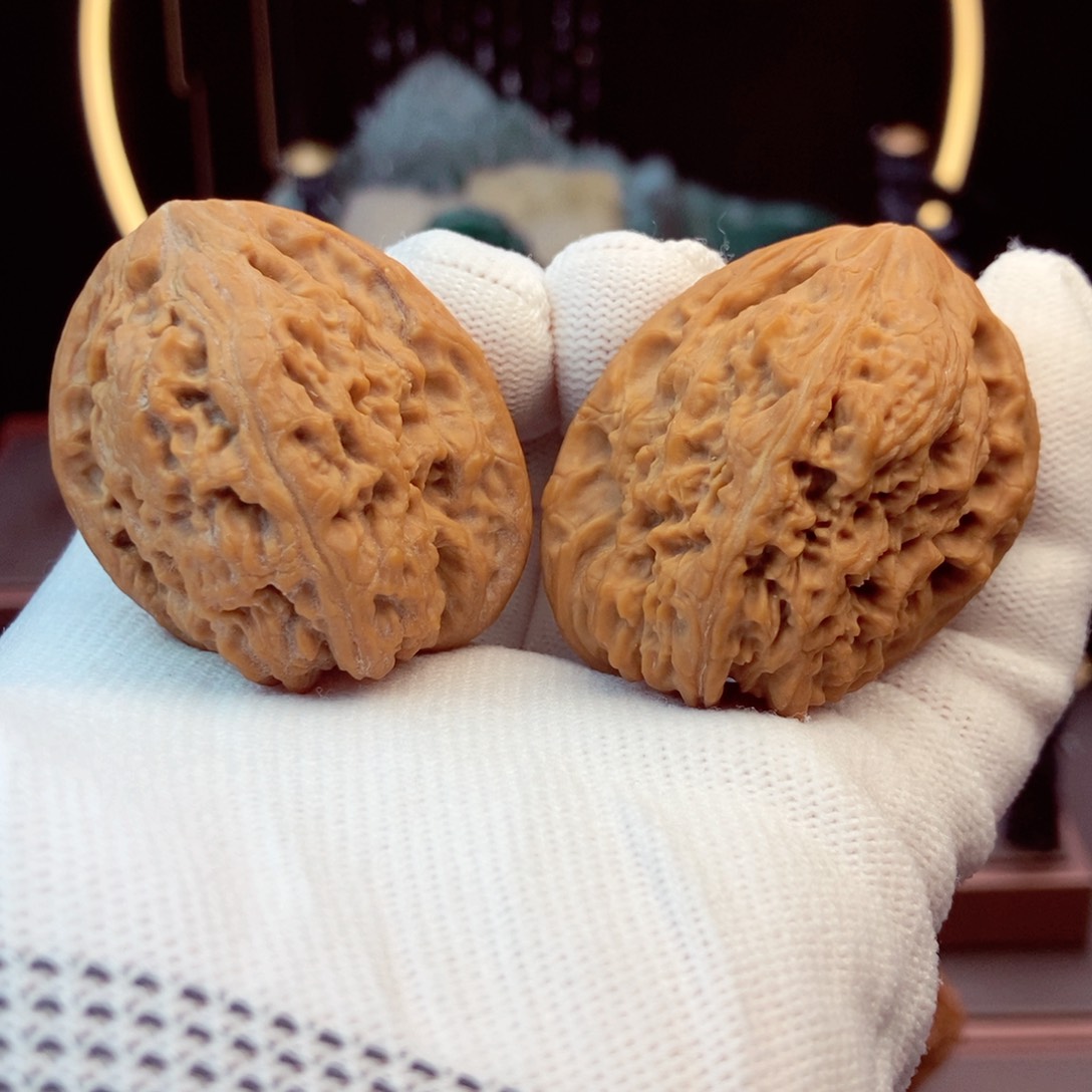 文玩核桃把件高炮天残38.39.5.44.5.42.3克