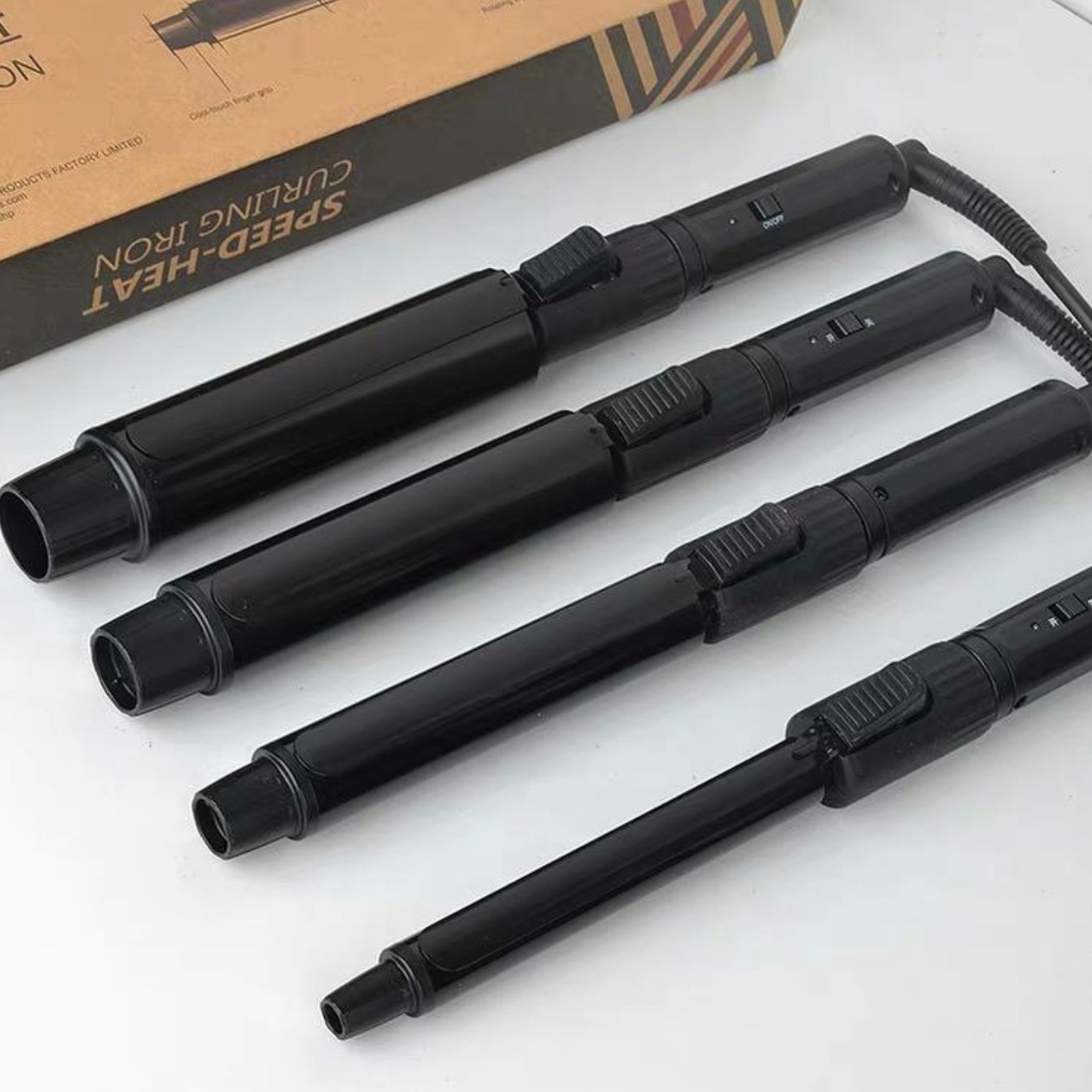 鹰堡黑色卷发棒、化妆师电卷发器自然卷15#.19#.26#.32#.38#