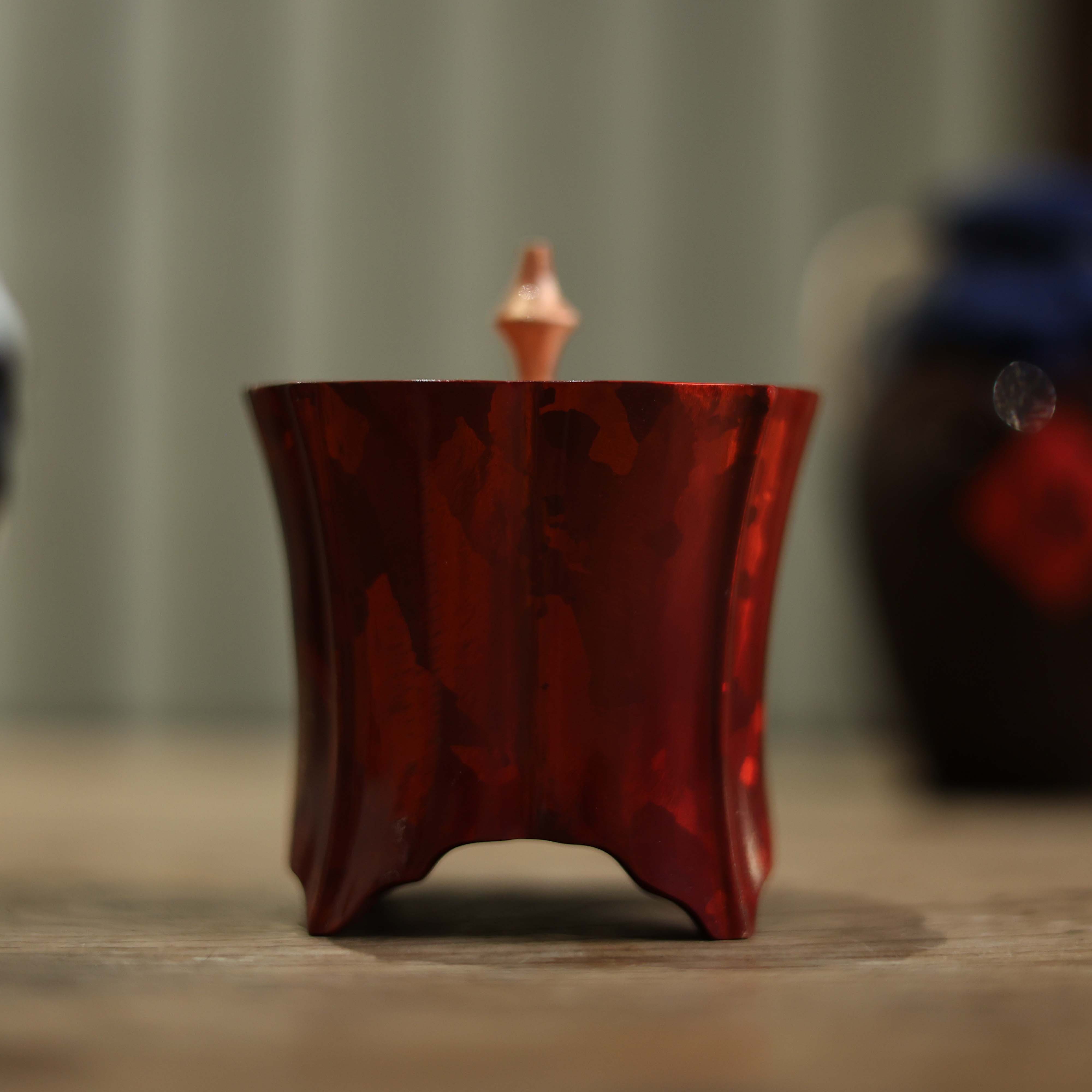 【小田甄陶】海棠斑铜香炉（春喜铜0299）