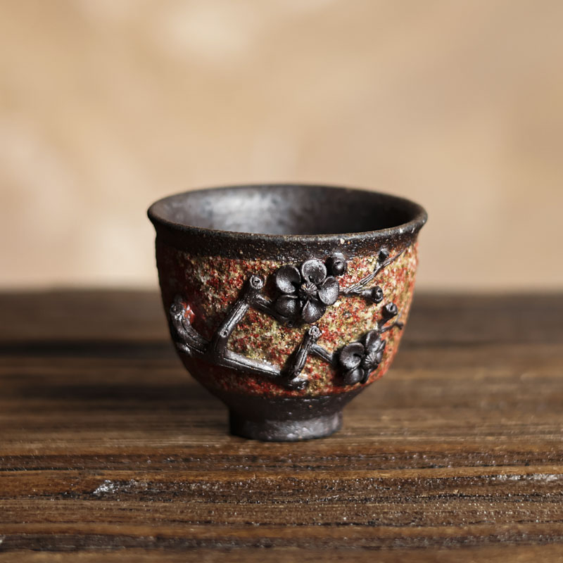 【小田甄陶】红金-高越-梅花铃铛杯-80CC（高越S0069）