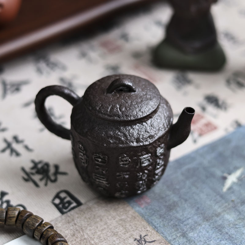 【小田甄陶】莺歌-人文茶道器具茶壶（富贵0012）