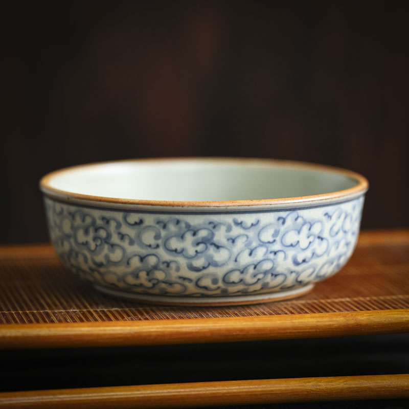 【小田甄陶】-朴云堂-祥云圆底碗状壶承（朴承0052）