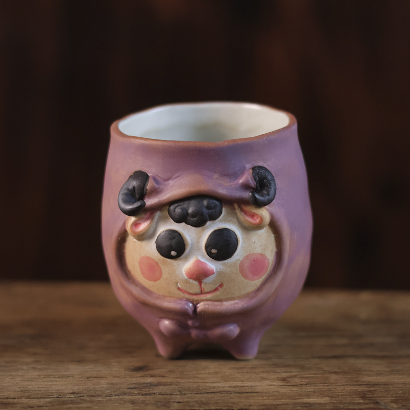 【小田甄陶】紫色小羊杯100ml（Q4501）