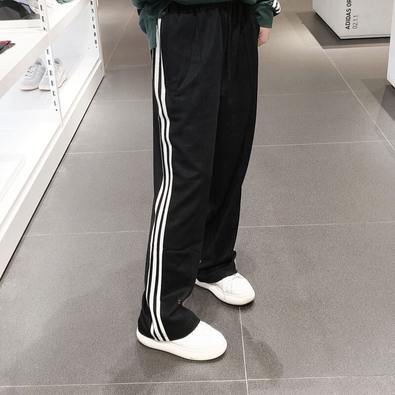 阿迪达斯2025新款三叶草长裤男休闲运动裤三条纹直筒长裤IZ4801