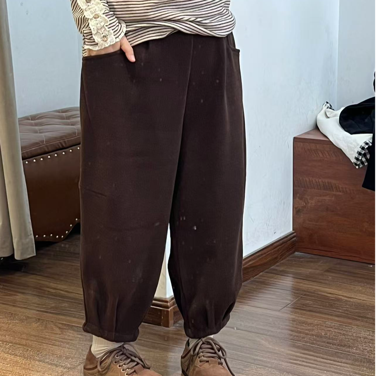 倩倩自留款一条过冬休闲裤21896    