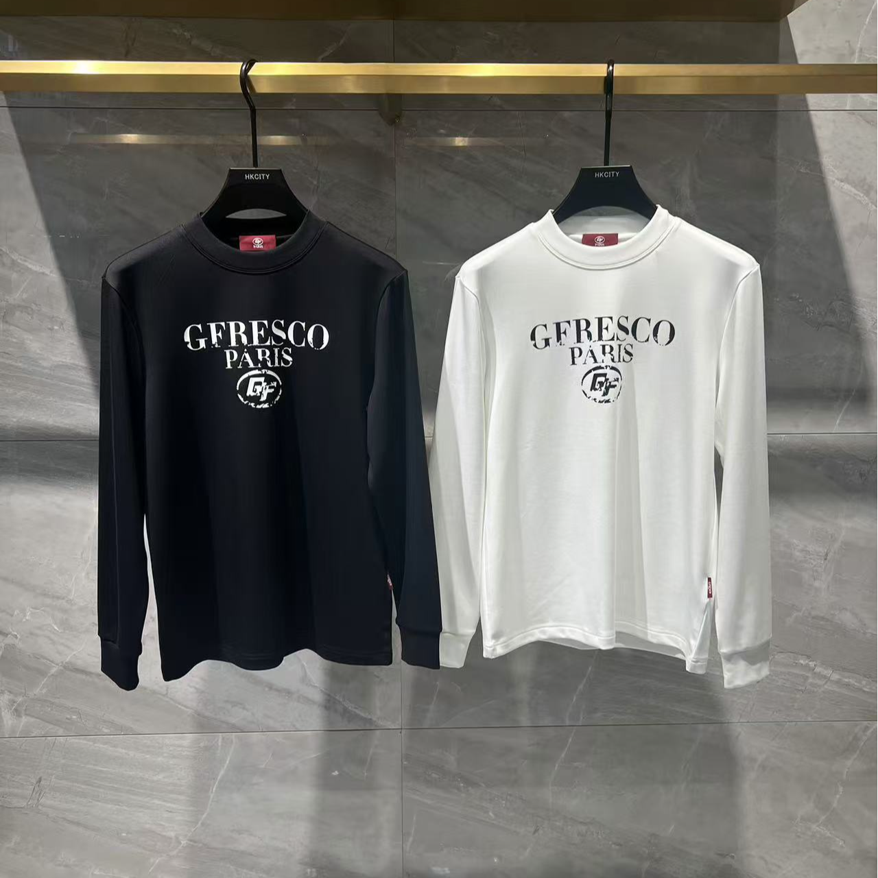 〔小胖推荐〕2025新款GF秋冬时尚百搭经典黑白双色磨毛打底衫-1006