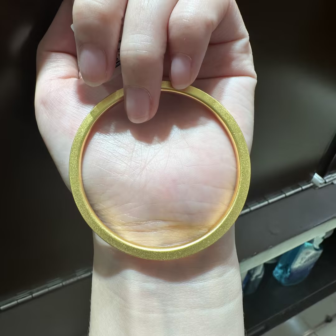 【潮金汇严选】古法足金999筷子花款手镯