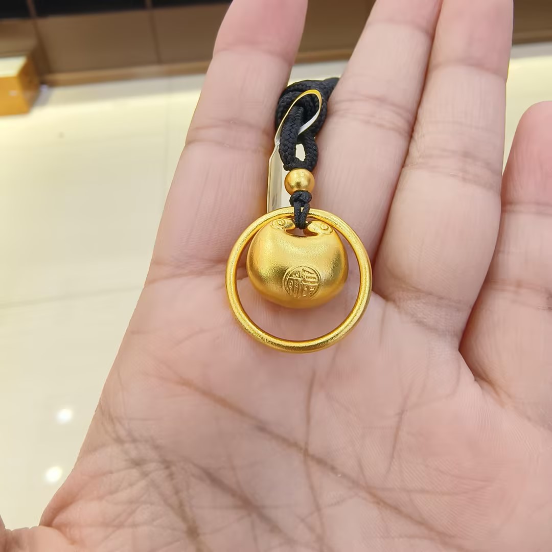 潮金汇严选足金999.9古法吊坠