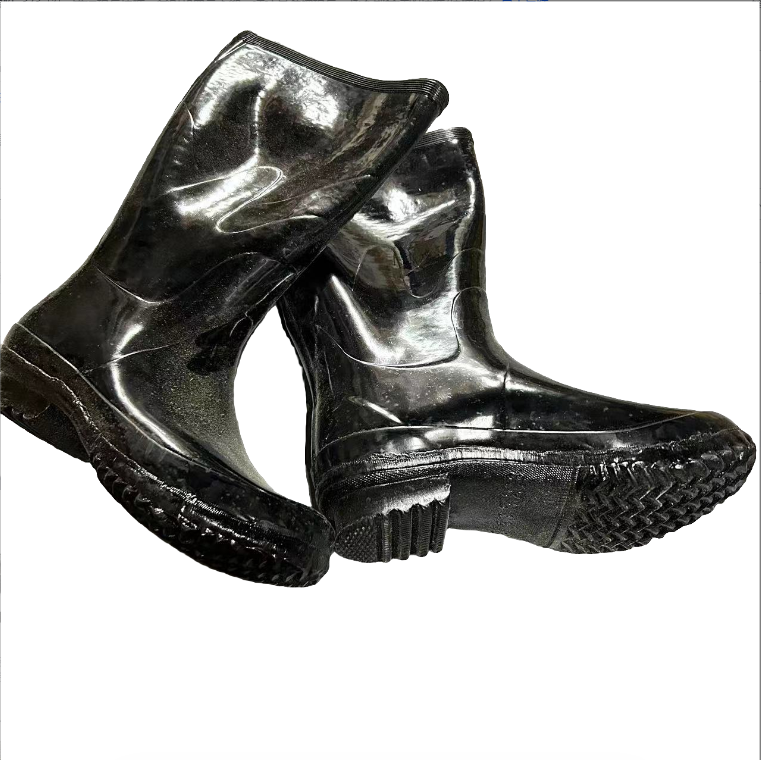 黑色高腰雨鞋防水耐穿雨靴加厚防滑耐磨结实厚底