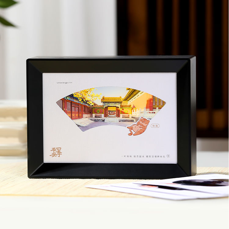 上新了故宫 灯光画小夜灯相框氛围灯装饰画桌面摆件生日礼物