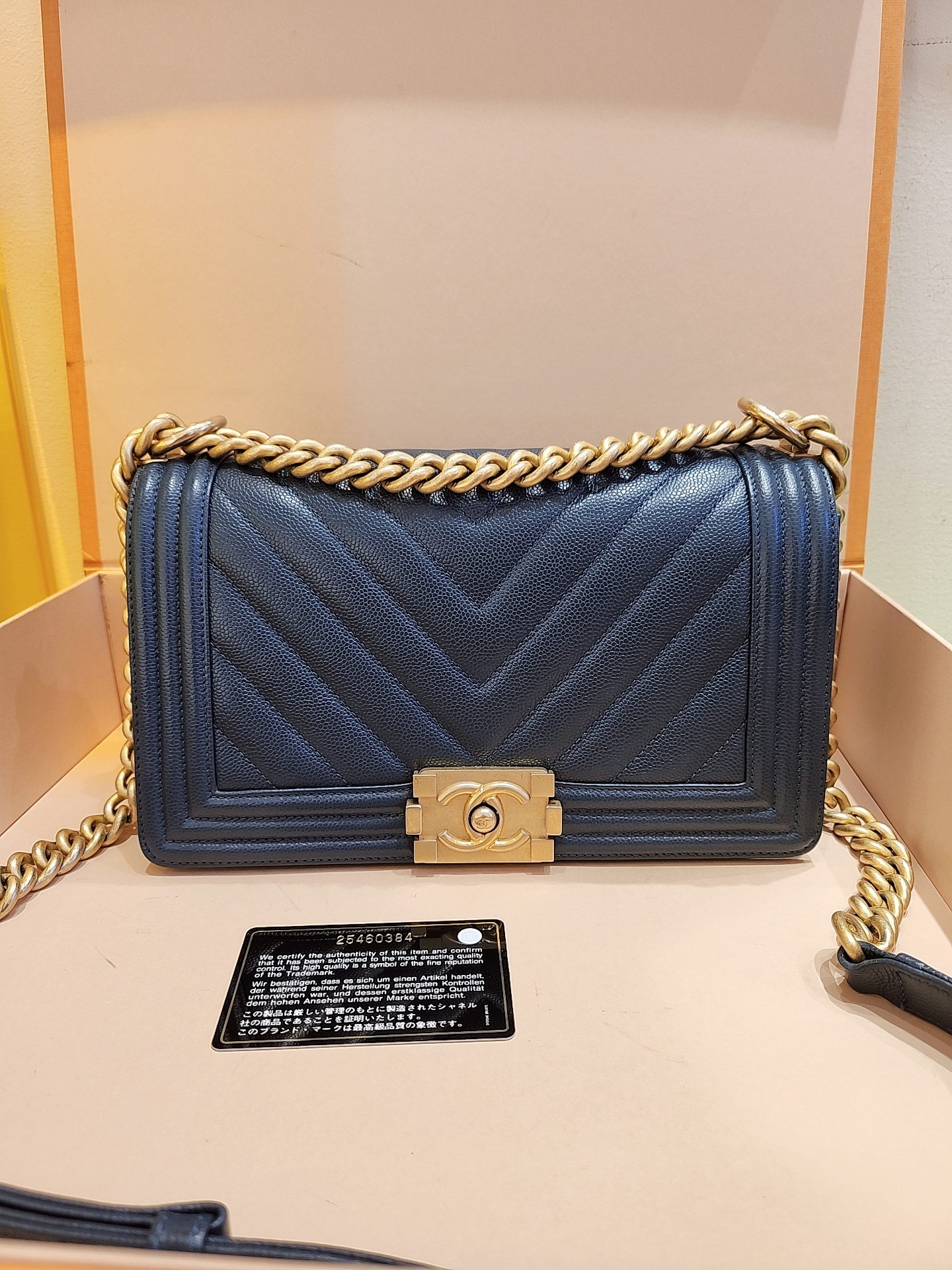 95新 Chanel/香奈儿 chanel leboy中号荔枝皮。