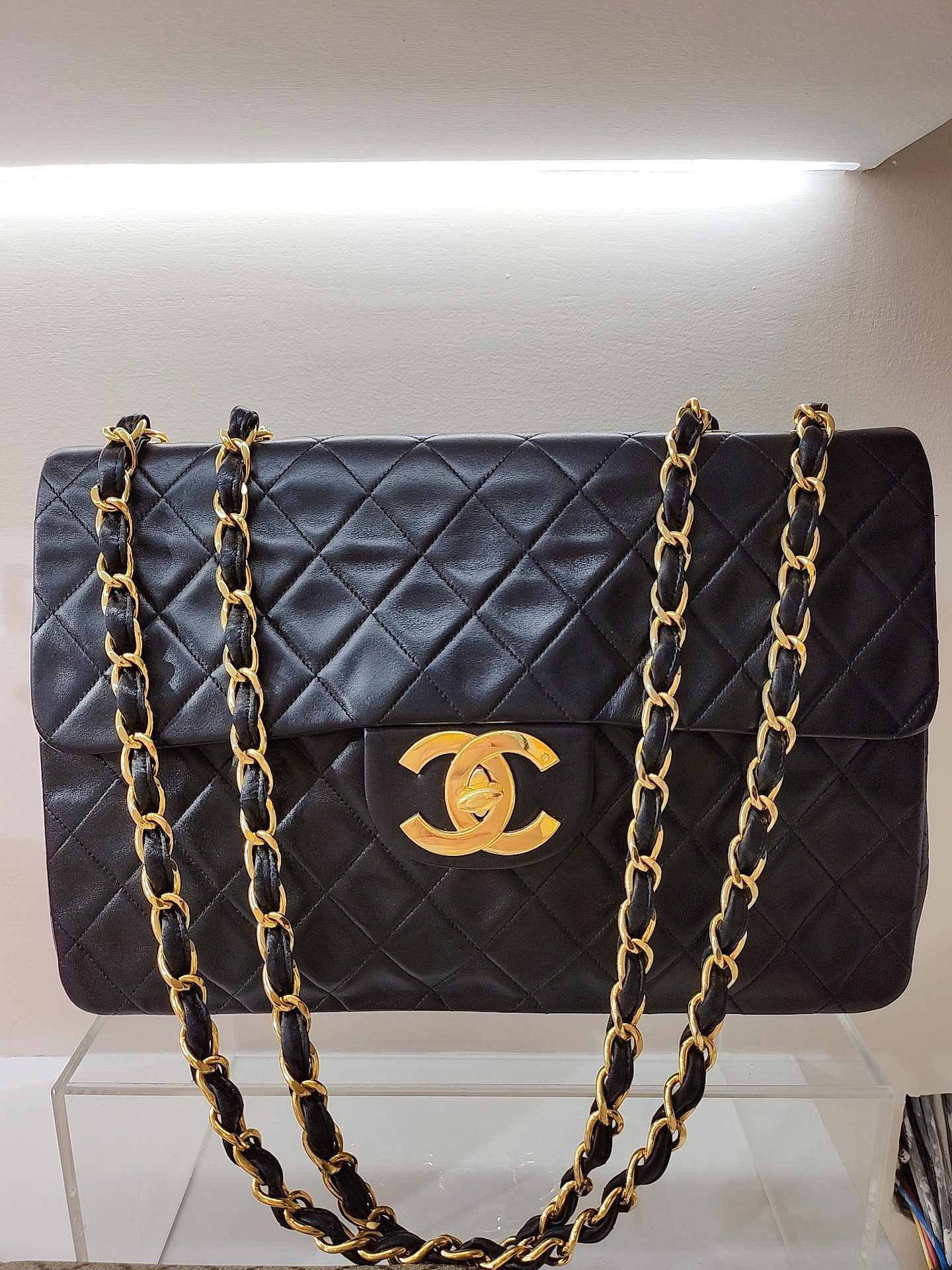 95新 Chanel/香奈儿 95新Chanel vintage黑金贝嫂牛镭射标清晰