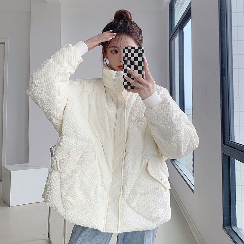 波司澄2023年新款冬季羽绒棉服女短款韩版宽松立领棉衣加厚学生棉