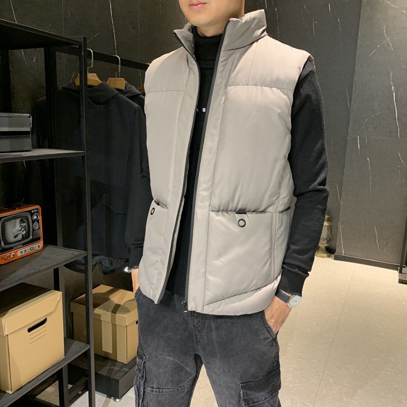 波司澄休闲时尚外穿马甲背心男秋冬新款立领马夹韩版外套运动大码