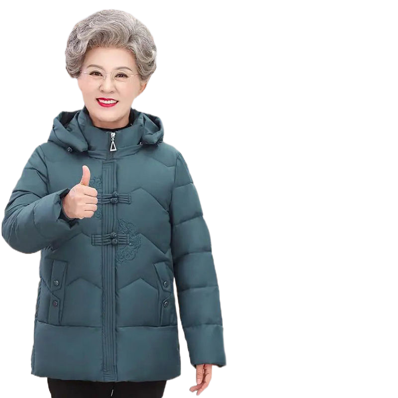 波司澄阔太太中老年羽绒服女短款妈妈装冬季新款加厚大码保暖白鸭