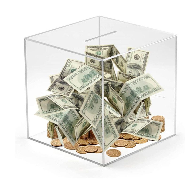 透明存钱罐不可取2024年新款储蓄罐只进不出大人家用钱箱大容量