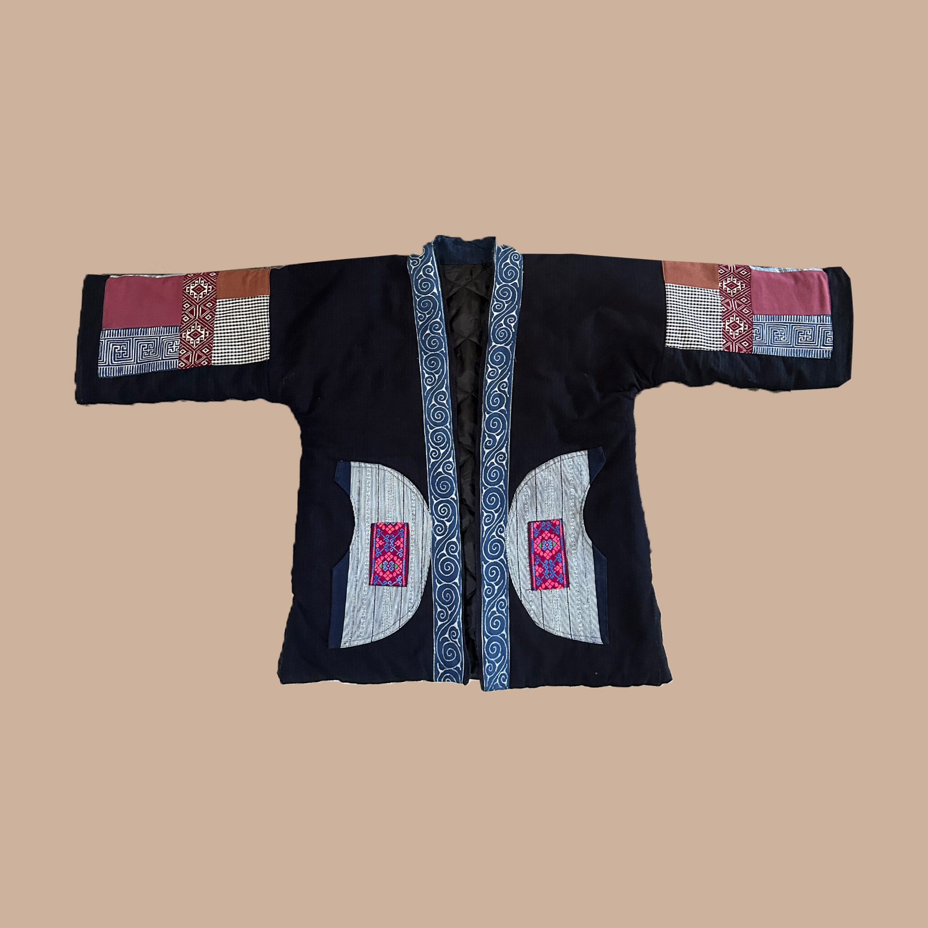 【33老绣定制款】夹棉上衣老绣外套对襟开衫九分袖加厚民族风