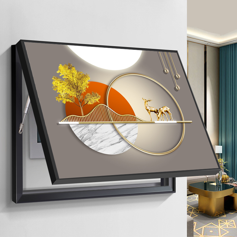 【爆款】电表箱装饰画免打孔简约遮挡箱电表盒配电箱电闸挂画轻奢