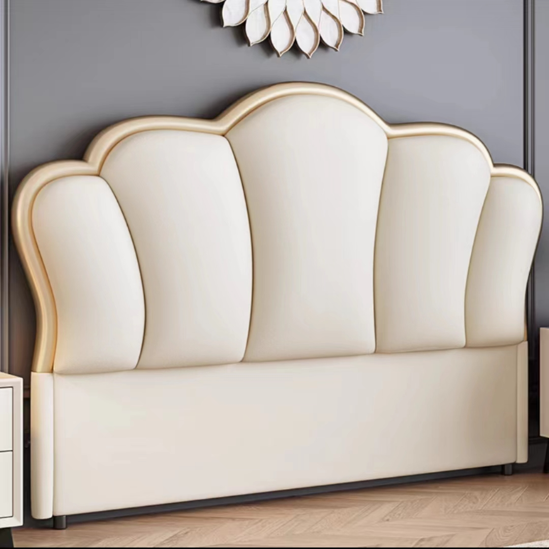 新款超薄轻奢床头靠背贝壳儿童简约靠背板美式落地主卧单人意式