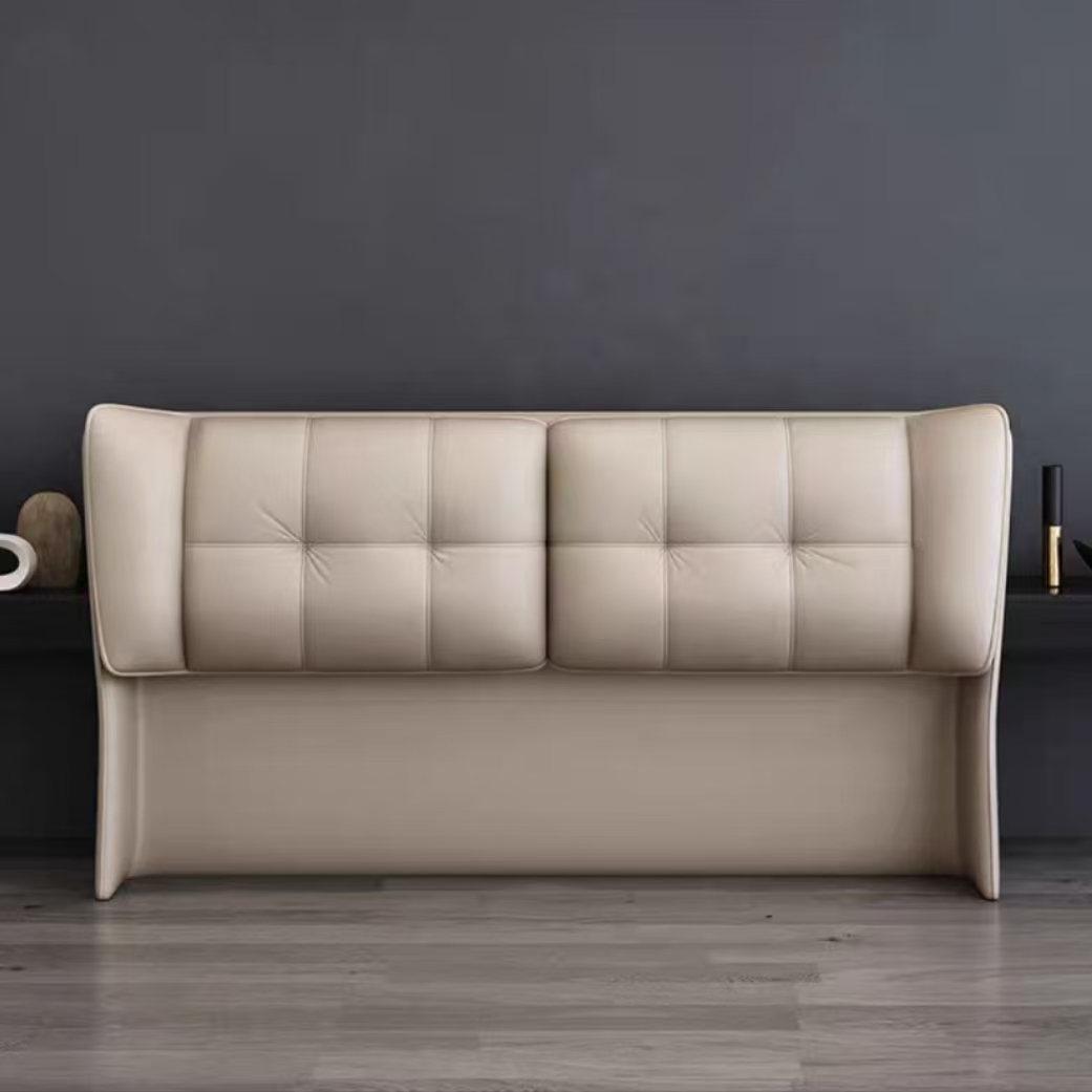 软包床头靠背单床头主卧舒适软装简约家用轻奢储物单人美式落地床