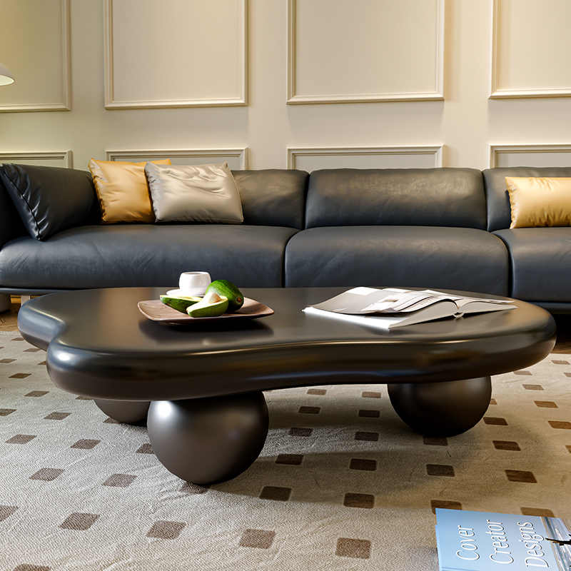 云朵客厅高档圆形小型茶几家用轻奢创意简约个性大气民宿意式异型