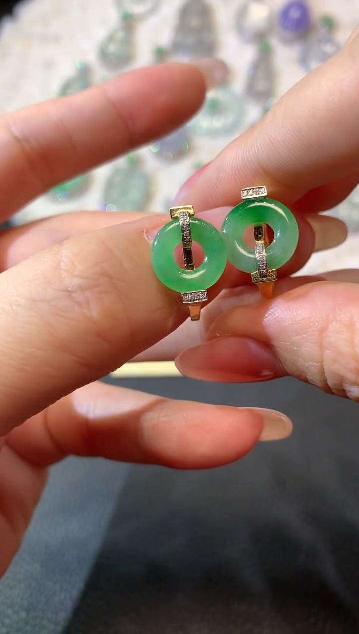 【闪购商品】翡翠戒指18K金镶嵌C21 多样性发货一件