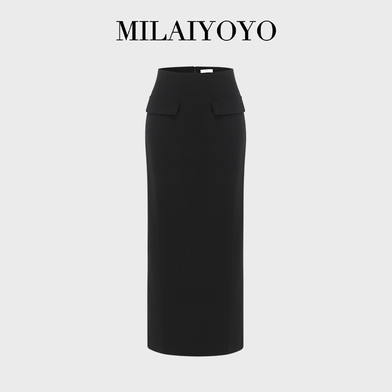 芈莱尤优——修身显瘦包臀中长半身裙H23-7207