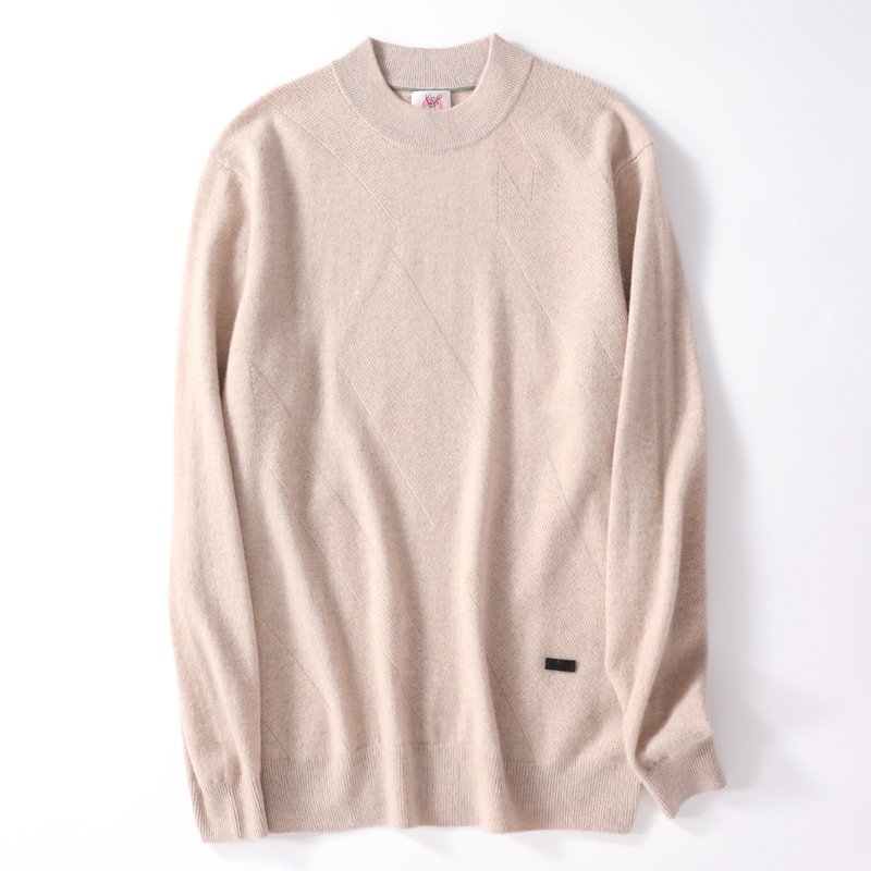 秋冬新款加厚半高领男款长袖时尚休闲简约百搭纯羊绒911211012