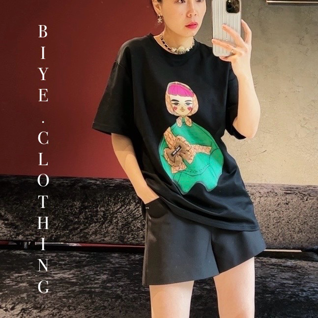 BIYE毕爷·服饰 欧货卡通小孩宽松休闲短袖T恤上衣